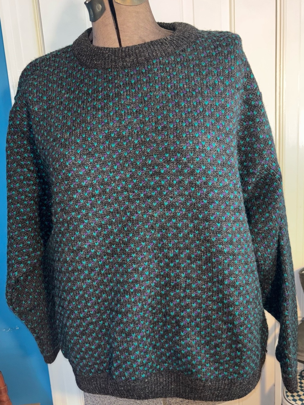 L.L.Bean Norwegian birdseye crewneck vintage fisherman’s Women’s sweater